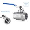 Jingrong Stainless Steel Two-Piece Threaded Ball Valve