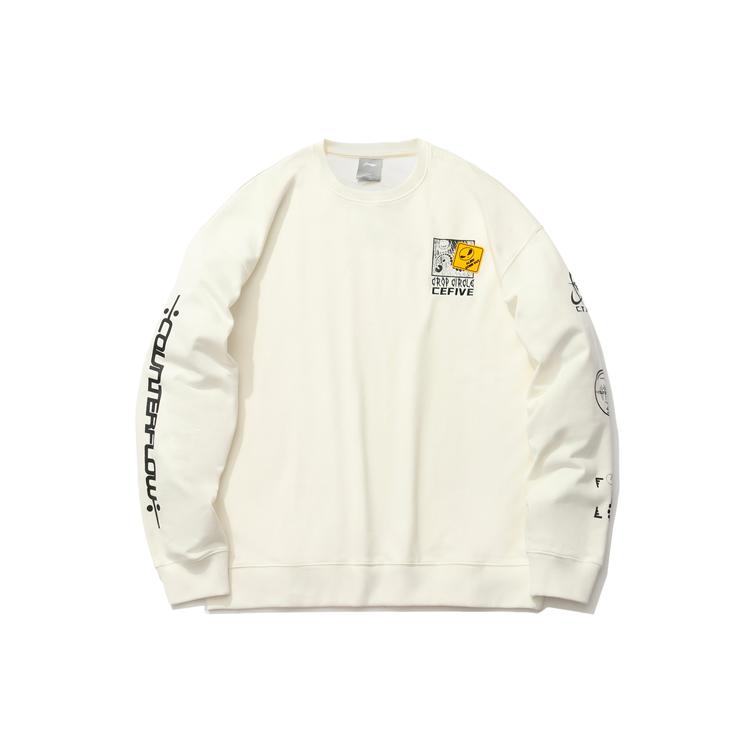 Li Ning CF Sweatshirt Unisex Ivory AWDR384-1