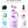 Faltbare Wasserflasche BPA-frei Silikon Wiederverwendbar Faltbare Flasche Tragbar Auslaufsicher Sport-Wasserbecher für Wandern Reisen