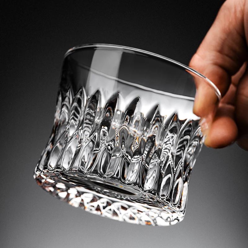 1pc Glass, whisky, wine glass, light luxury, beer glass, household wine glass, Baijiu glass, crystal glass, foreign wine glass