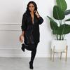 Stylish European & American Sequin Shirt Dress