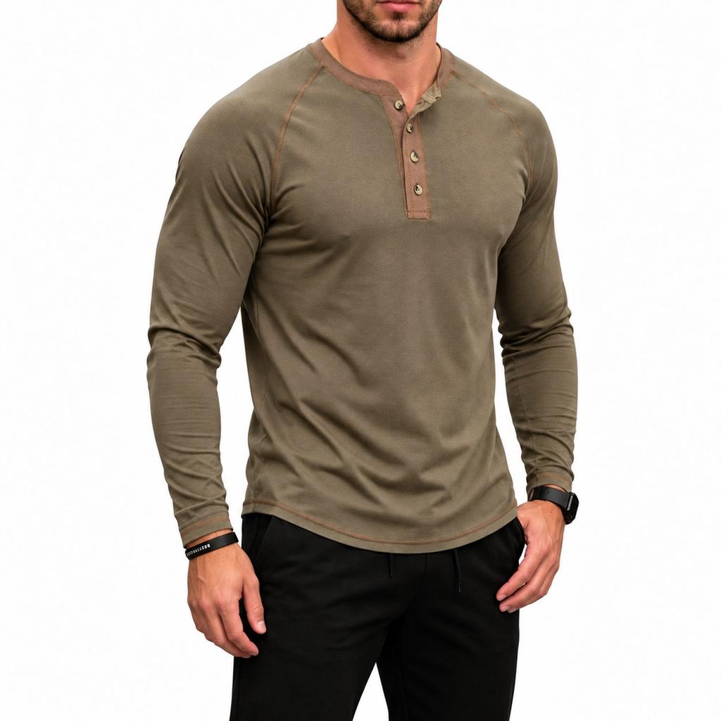 Men's Fall Crewneck Top for Casual Everyday Wear