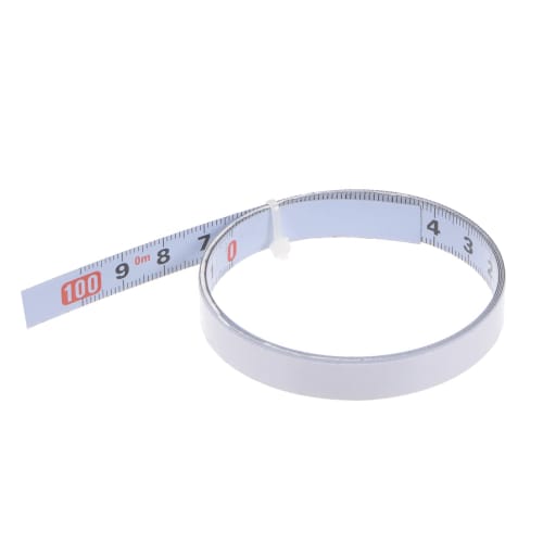 uxcell White Carbon Steel Adhesive Tape Measure with Straight Track Tape, Flat Ruler, 100cm Metric, Right To Left Reading