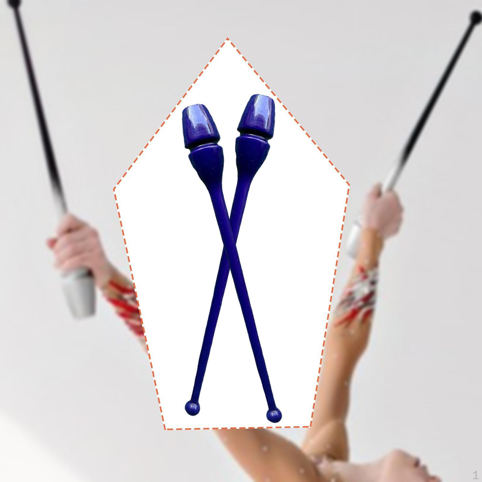 

2 шт. Художня гімнастика 13,58 дюймів Портативні вправи для Pole Dance Реквізит для фітнес-тренувань Шоу темно-синього кольору