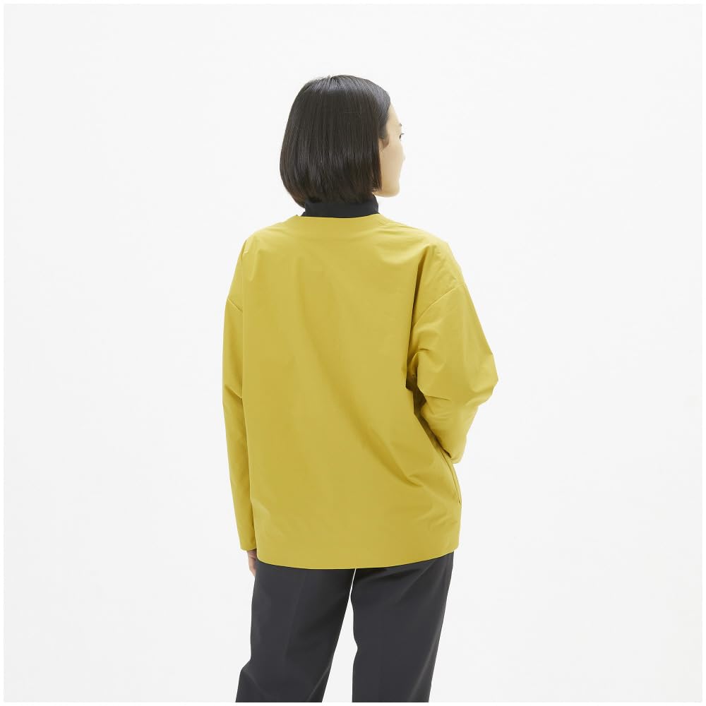 Mizuno Breath Thermo Thermal Mesh Short and Honey B2MEA731 Jacket, Moisture-Wicking Heat-Generating, Women's, Yellow,