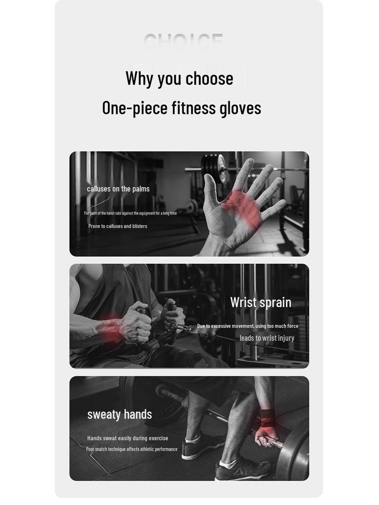 Summer Breathable Non-Slip Half-Finger Weightlifting Gloves with Extended Wrist Support