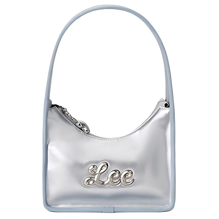 

New Lee PU Shoulder Bag Medium Size Women s Silver Q-LE250034M 24.1*8.9*14.0CM