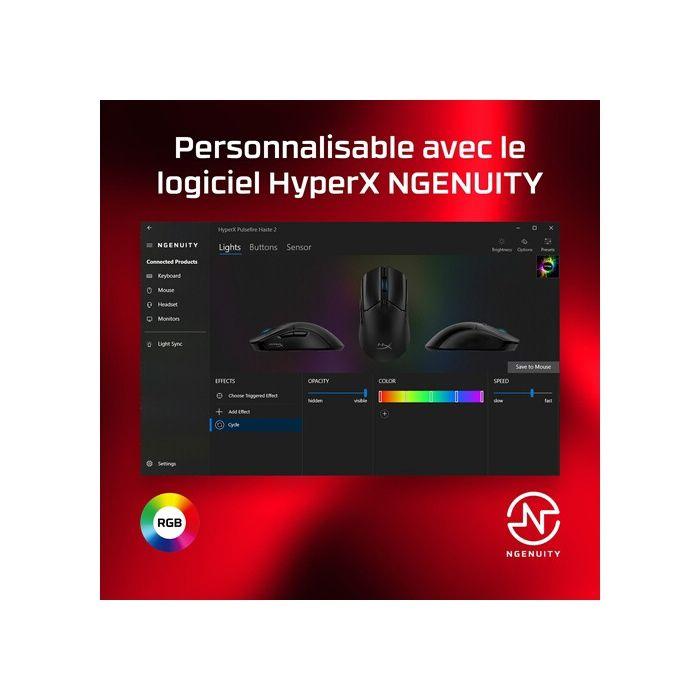 HyperX Pulsefire Haste 2 (Noir