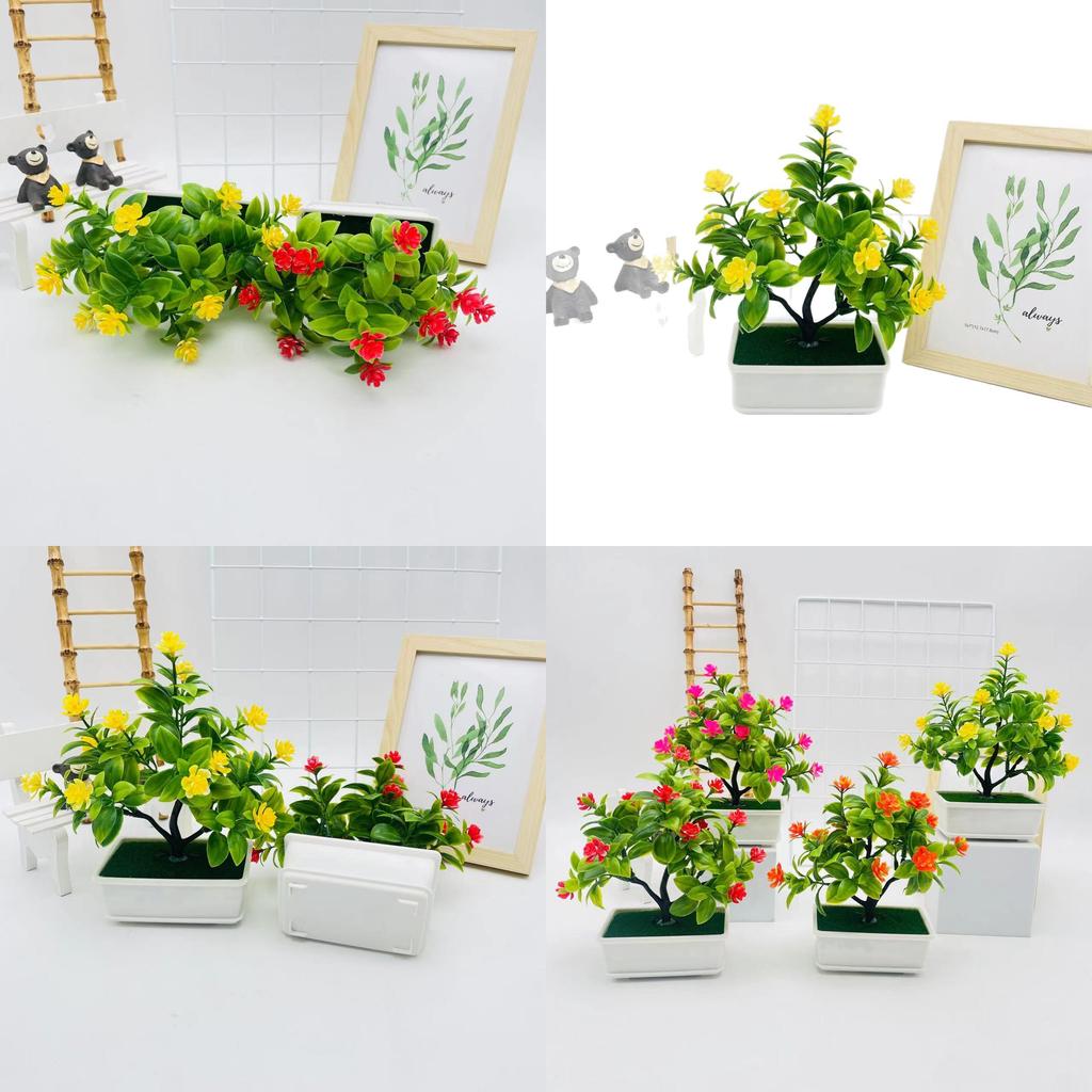Artificial Camellia Sasanqua Tree Plant Decor For Living Room And Balcony Displays