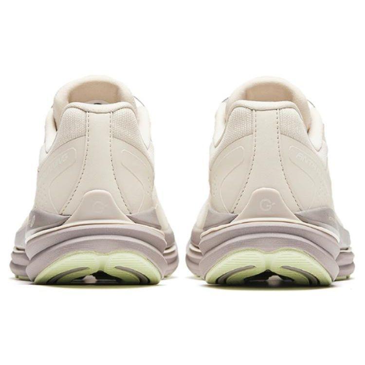 Anta Round Toe Knob Shock Absorbing Wear Resistant Low Top Running Shoes Women sneaker Gray Silver 122415560-3