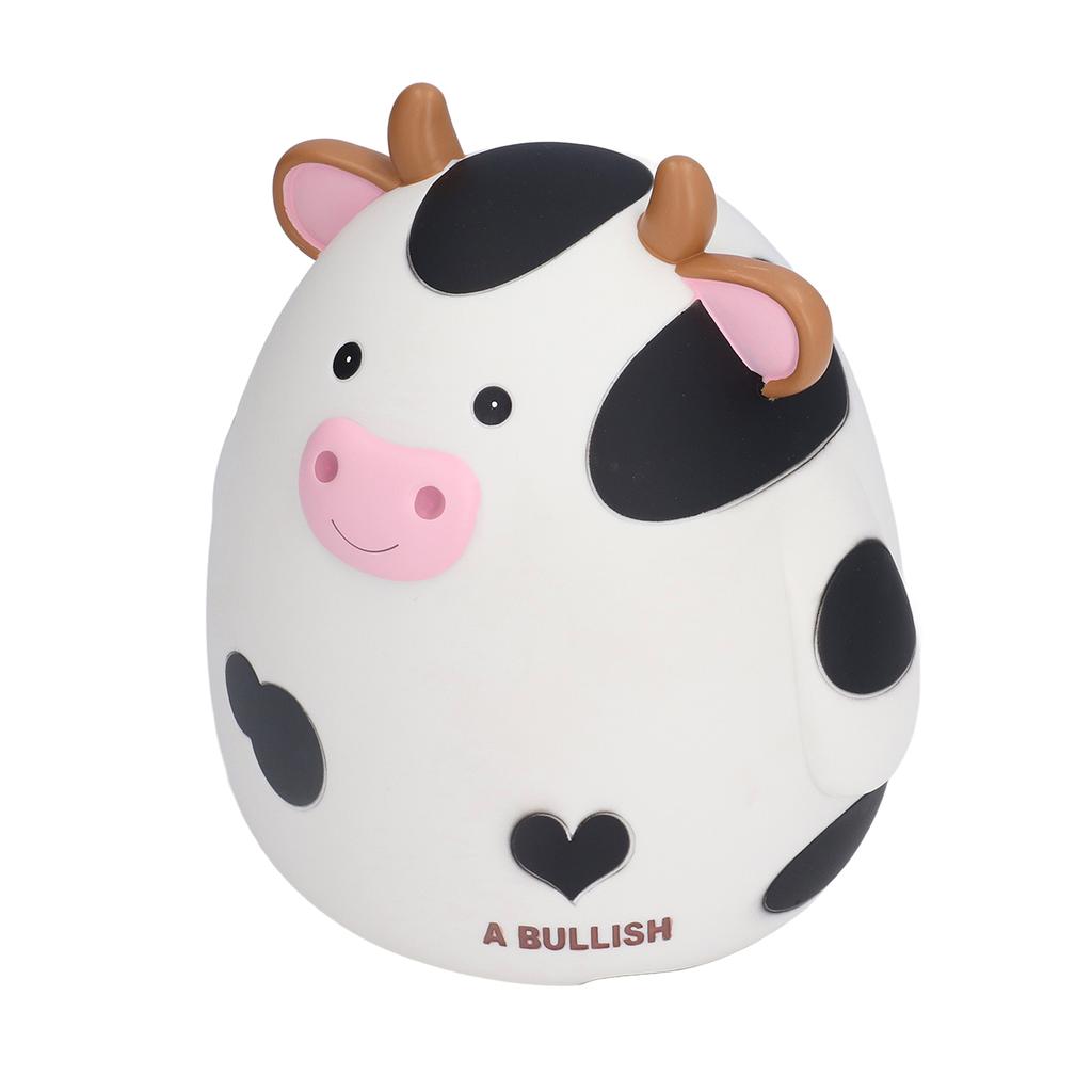 Kids Piggy Bank Cute Little Cow Cartoon Design Eco Friendly Exquisite Smooth Lines Natural Colour Coin Bank