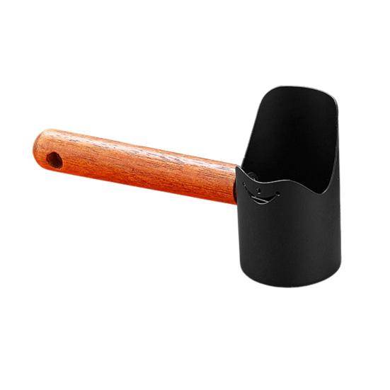 Cat Food Scoop Stainless Steel Pet Food Shovel with Wooden Handle Dog Feeding Scoop Multifunctional Deep Scoop for Kitchen Use