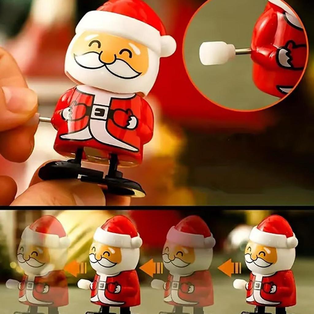 Wind Up Christmas Toys 12 Pcs Clockwork Walking Toys Santa Reindeer Set Kids Party Favors for Boys Girls Toddler Classroom Gift