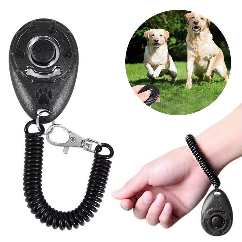 Pet Training Clicker With Wrist Strap - Dog Training Clickers Dog Specific Training Dog Horn Trainer Easy To Carry Pet Supplies чёрный