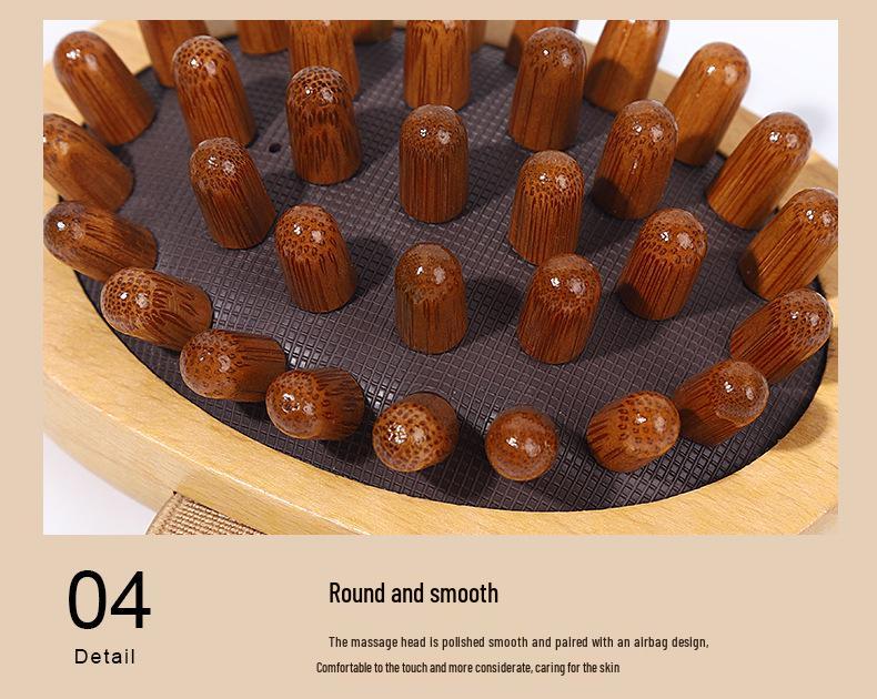 Wooden Boar Bristle Bath Brush with Long Handle for Scrubbing and Massage