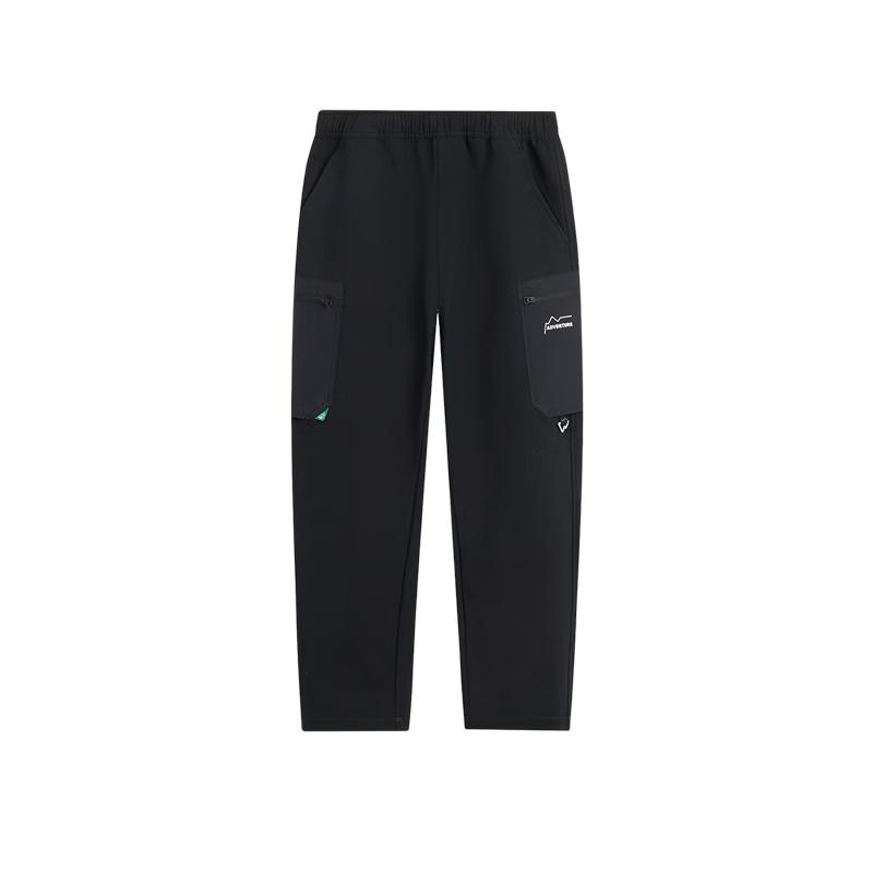 LI-NING Boys Fleece-Lined Anti-Static Straight Leg Sport Pants 140