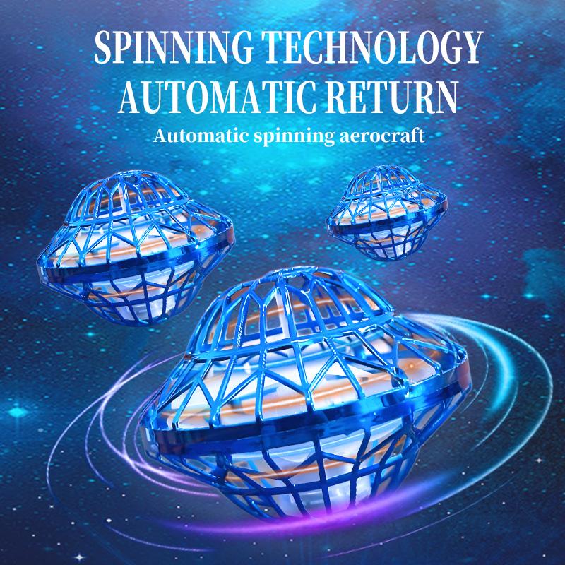 UFO Intelligent Sensing Flying Ball Hovering Saucer Floating Ball Black Technology Fingertip Gyroscope Children's Toys
