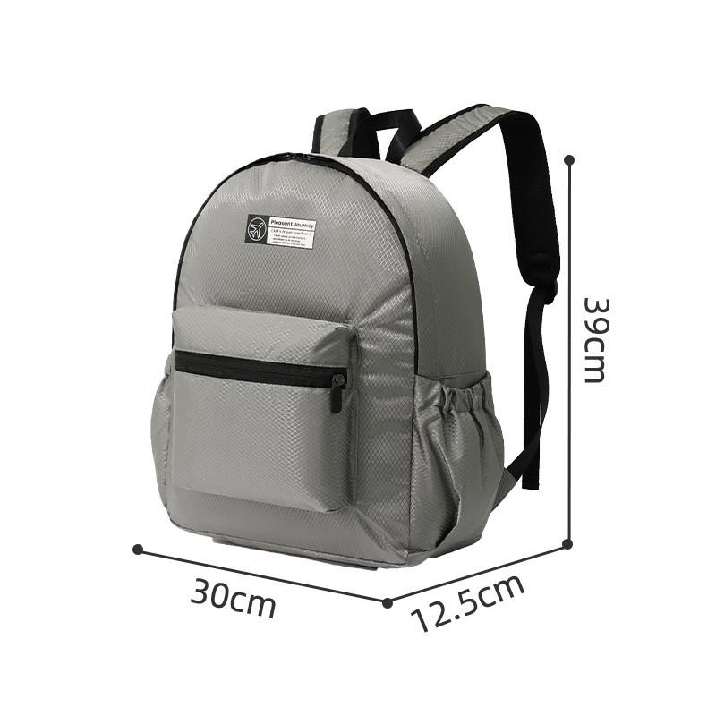 Monochrome Simple Lightweight Leisure Foldable Backpack For Hiking Sports And