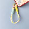 Dopamine Color Braided Three-strand Twist Short Rope Mobile Phone Lanyard Water Cup Keychain Universal Portable