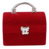 Small Jewelry Box Flocking Retro Red Earring Necklace Travel Storage Box Portable Bracelets Organizer