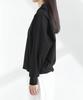 Nano Universe MC Coveross Cool Plating Jersey F (R) Twill-Style Zip-Up Hoodie, Women's, 010, Black, 669-5123309