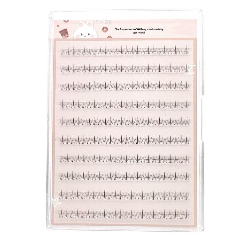 Temperature-Sensitive Self-Adhesive False Eyelashes for Beginners - Glue-Free, Super Soft, Segmented Lower Clusters