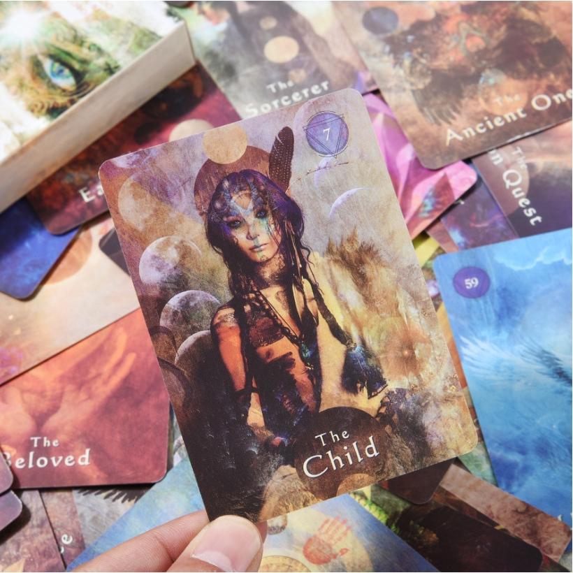 64 stk Mystical Shaman Oracle Cards Deck Engelsk Mystisk skjebnespådom Tarot