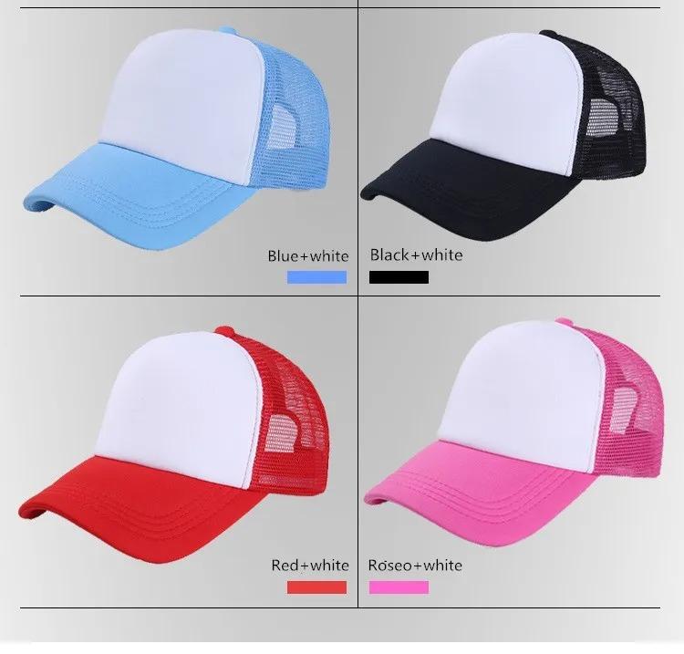 Unisex Cheaper 5 Panel Trucker Hat For Adult Summer Net Baseball Cap Men Women For Him Her Blank Mesh Adjustable Sun Hat Visor
