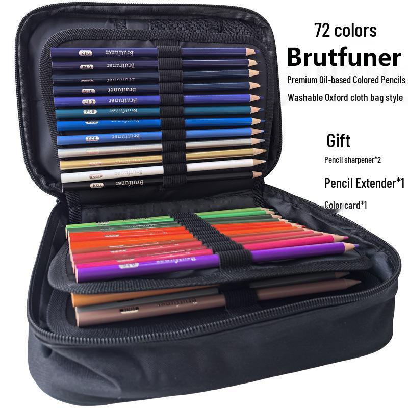 OBOS Professional Oil-Based, Water-Soluble Colored Pencils, 72 Colors for Hand-Drawn Painting and Sketching