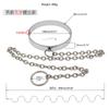 Metal Collar Sexy Toys with Traction Chain Bracelet Men and Women Alternative Adult Toy Props Passion