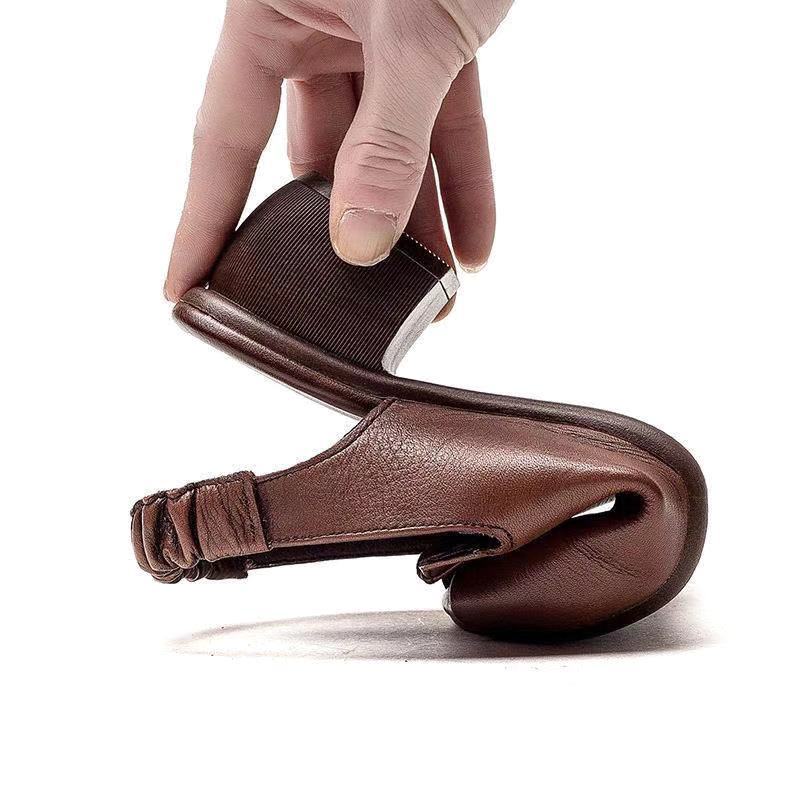 Fishbill Nyitott orrú szandálok Női Nyári Minden meccs vastag sarkú, oldalsó üres külső viselet Anyacipő magas sarkú cipővel keverve