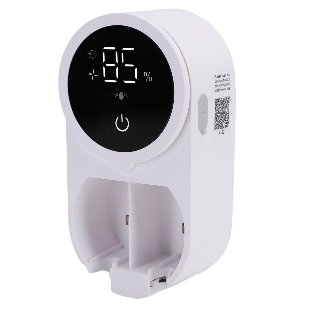 Wall Mount Toothbrush Cleaner Rechargeable Toothbrush Holder Cleaning and Drying Automatic Sensing Cover for Bathrooms