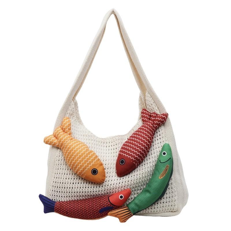 Cotton Large Capacity Tote Bag For Women With Open Top And Inner Card Pocket For Daily Use
