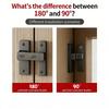 91°/181° Luminous Door Buckle Bolt  Metal Hasp Latches Barn Sliding Door Swivel Slug Latch Lock for Bedroom,Garage,Shed,Cabinet