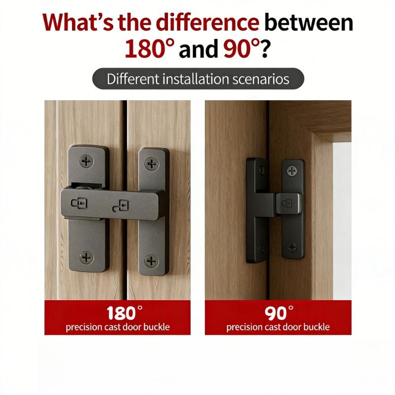91°/181° Luminous Door Buckle Bolt Metal Hasp Latches Barn Sliding Door Swivel Slug Latch Lock for Bedroom,Garage,Shed,Cabinet