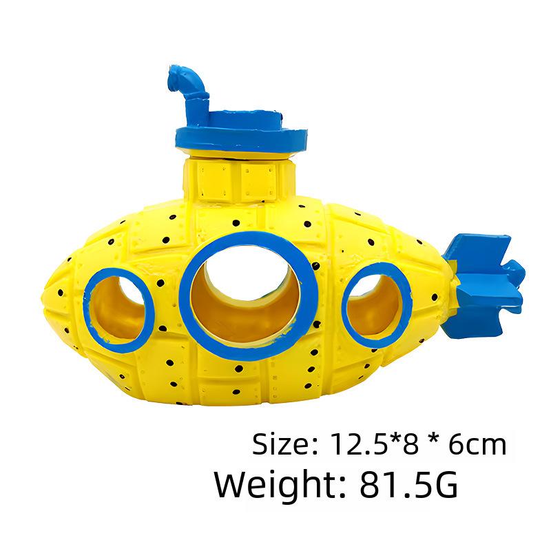 Xiaohongshu Aquarium PVC Submarine-Themed Hiding Decor for Fish and Shrimp Tanks