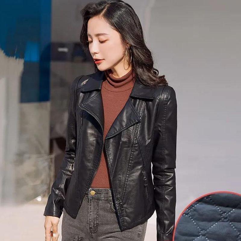 slimming leather jacket
