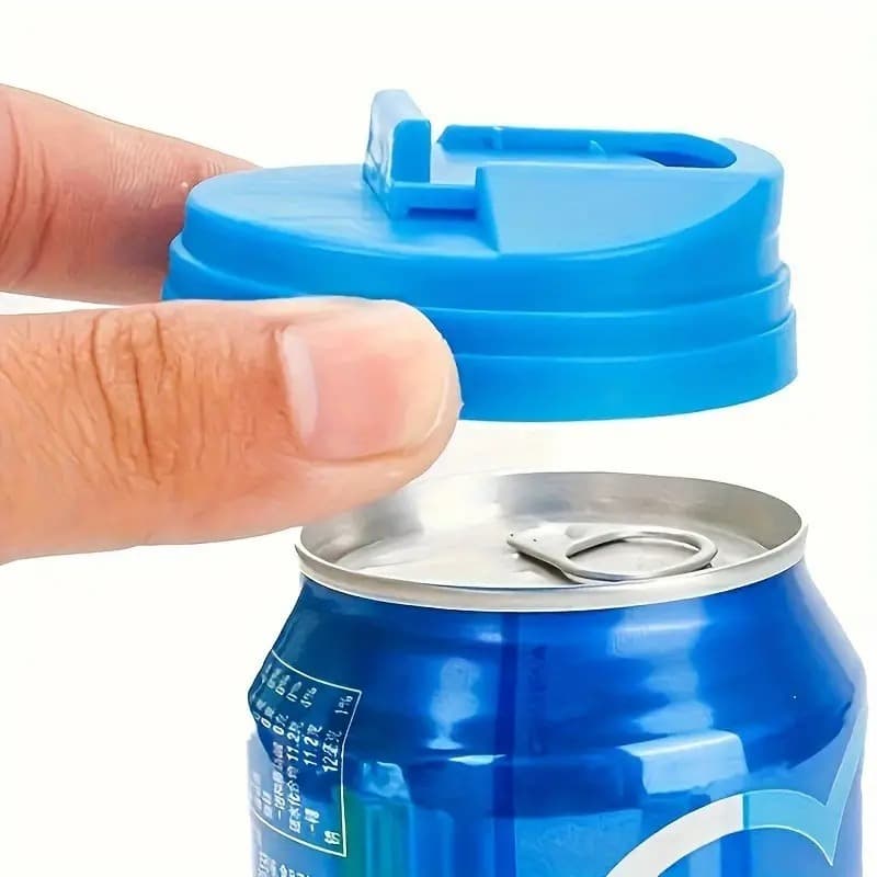 6pcs Plastic Beverage Soda Can Lids Leak-Proof Drink Protector Multi-Color Air-Leak Beer Sealing Cap Portable Water Bottle Cover