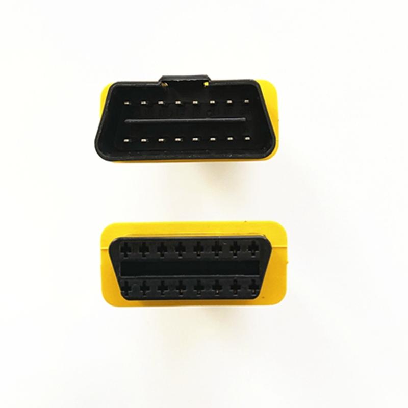OBD 2 Cable 16Pin Extension Cable Adapter 13cm 16 Pin Male to Female OBD II OBD2 Yellow Extension Cable Connector Adapter