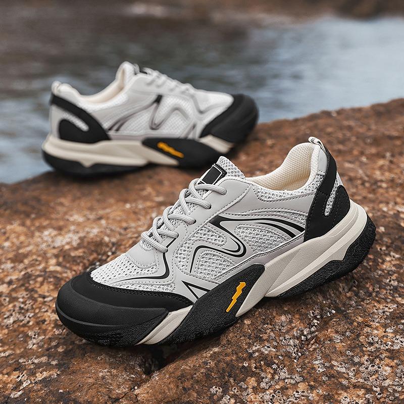 Men's Shoes Outdoor Sports Shoes Spring and Summer Low-top Mesh Bag Head Non-slip Off-road Hiking Casual Mountaineering Running Shoes