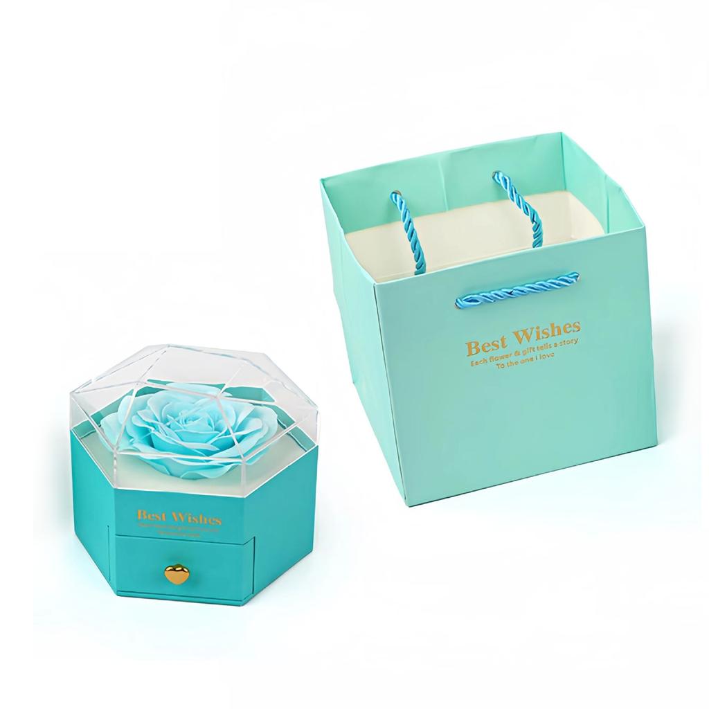 Portable Hexagon Flower Jewelry Organizers With Fashionable Florals Designs for Birthdays and Romance Celebration