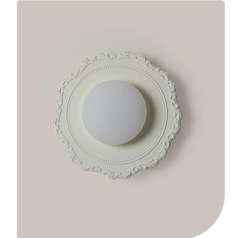 French Cream Living Room Background Wall Lamp Aisle Entrance Balcony Children's Bedroom Bedside Wall Light Middle Korean Style