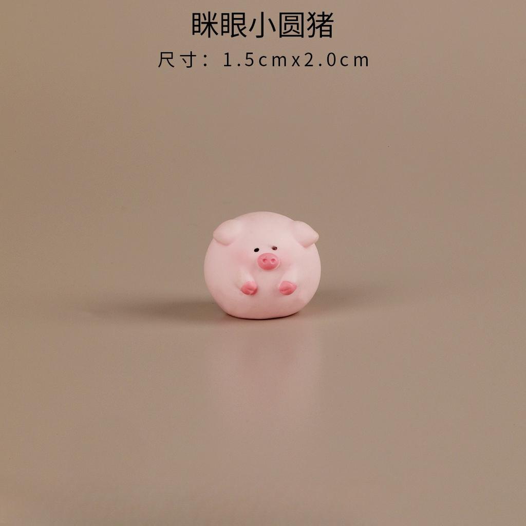1pc Creative Cartoon Cute Little Pig Micro Landscape Decoration Accessories, Doll House Desktop Small Ornaments