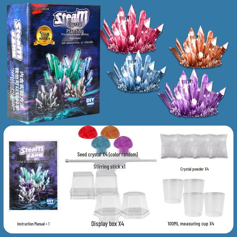 Children's Crystal Growing Science Kit: STEAM Educational Toy for Primary Students
