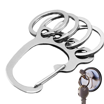 Stainless Steel Key Chain, Keychain Quick Release, Stainless Steel Keychain Carabiner with Multiple Rings