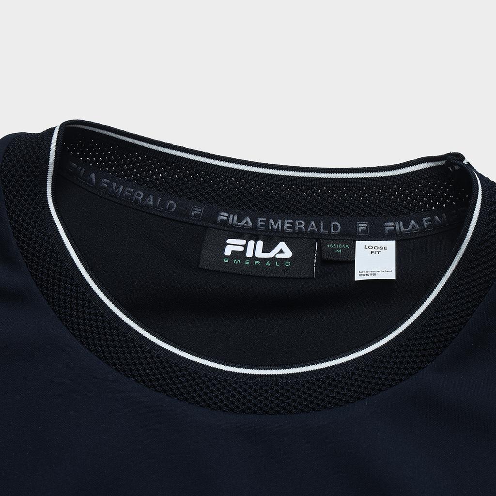 Fila Emerald Fashion Casual Pullover Long Sleeve Sweatshirt Women Sweatshirt Midnight-Blue F11W524201F-NV
