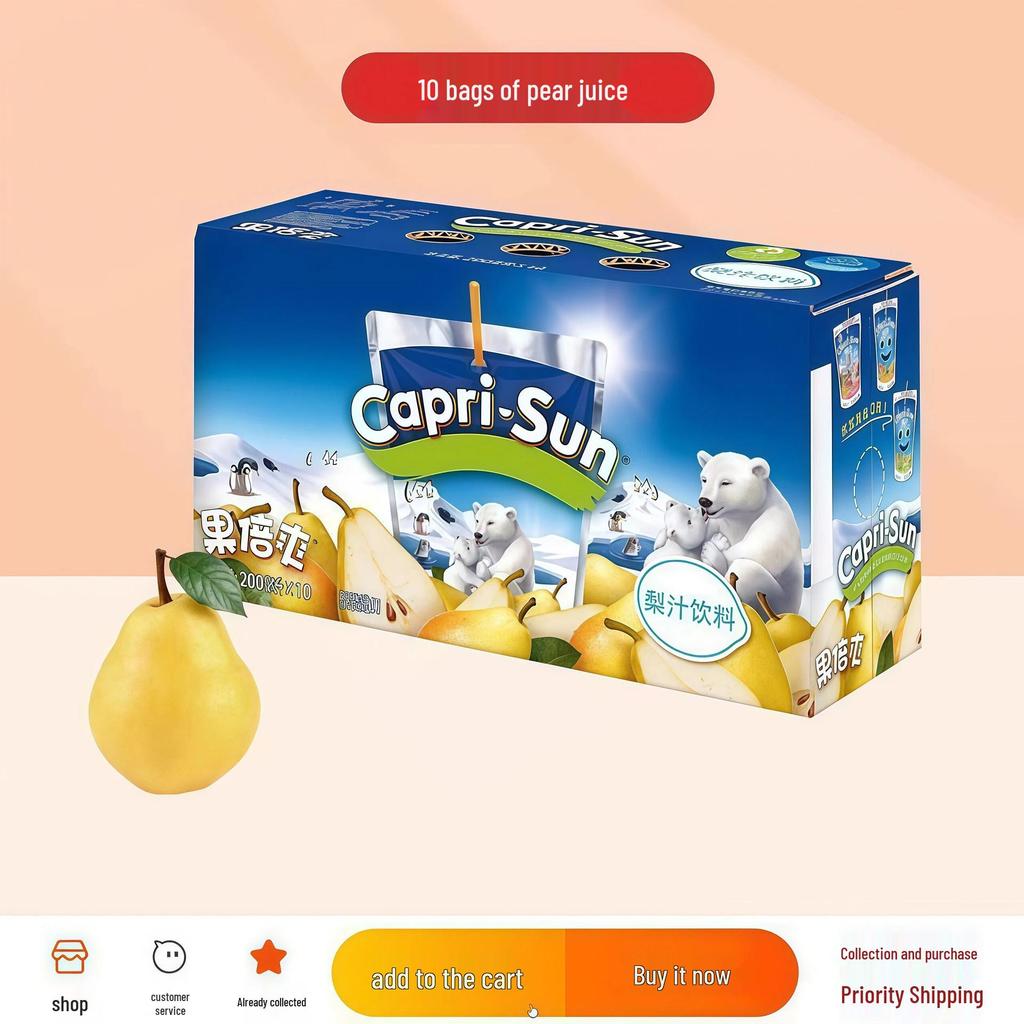 Imported Fruity Goodness: Little Monster Natural Freshly Squeezed 200ml Grape, Pear & Orange Juice for Kids