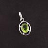Smalks peridota dārgakmens 925 proves sudraba kulons Elegantas roku darba rotaslietas PP-6-3