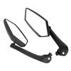 2 pcs Set Motorcycle Black l bar & R Bar Retro Side Rearview Mirror