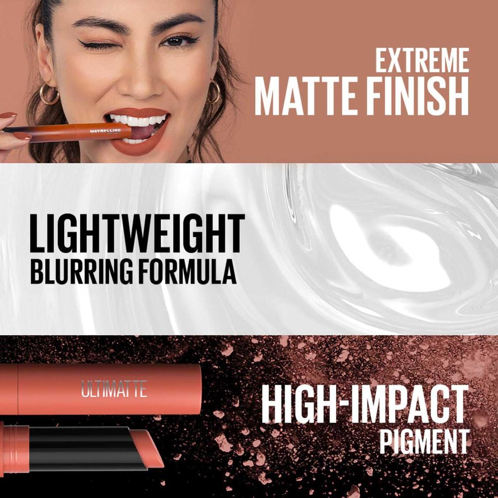 Maybelline New York Color Sensational Ultimatte Lipstick More Berry 1.7g Intense Matte Long-Lasting Lip Color